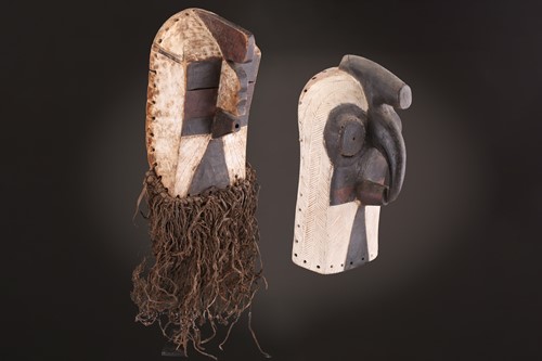 Lot 32 - Two Luba zoomorphic kifwebe, Democratic...