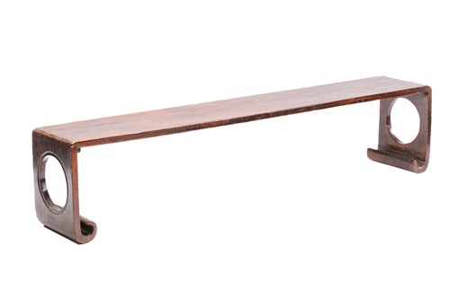 Lot 147 - A Chinese elm wood low opium table, probably...