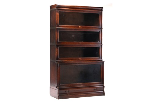 Lot 279 - A Globe-Wernicke oak modular four-section...