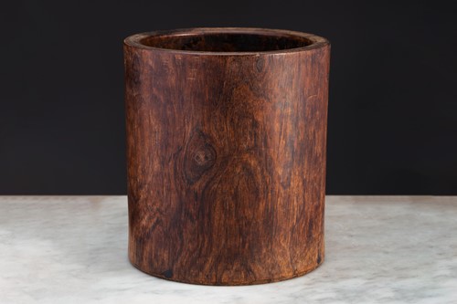 Lot 165 - A Chinese Huanghuali brush pot, Bitong, Qing...