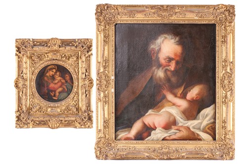 Lot 29 - 19th century school, 'Simeon with the infant...