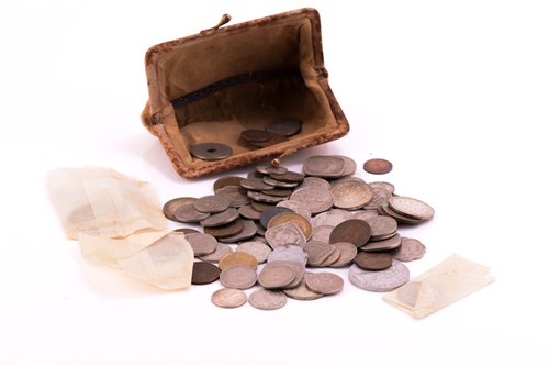 Lot 174 - A collection of world coins and paper notes;...