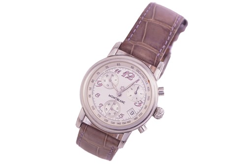 Lot 302 - A Montblanc Star lady's chronograph in steel...