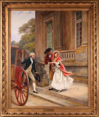 Lot 21 - Jules Giradet (1856-1938) French, 'The Wedding'...
