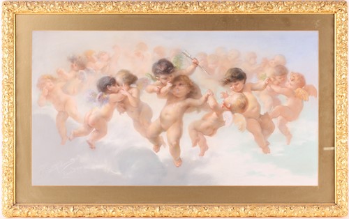 Lot 42 - 19th century school, an allegory of love with...