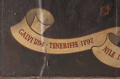 Lot 177 - A folk art 'Lord Nelson' arched topped inn...
