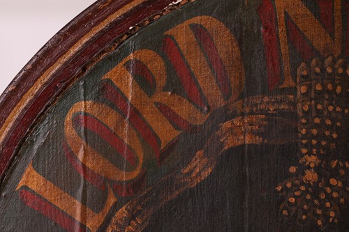 Lot 177 - A folk art 'Lord Nelson' arched topped inn...