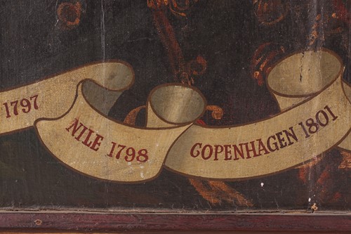 Lot 177 - A folk art 'Lord Nelson' arched topped inn...