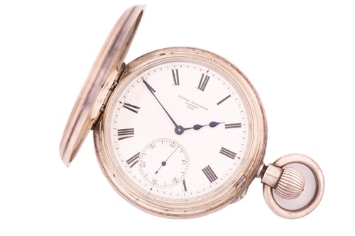 Lot 337 - A Victor Kullberg 4397 half-hunter pocket...