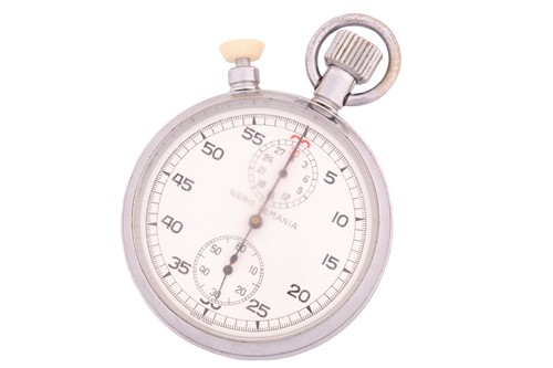 Lot 301 - A Nero Lemania split-second pocket stopwatch...