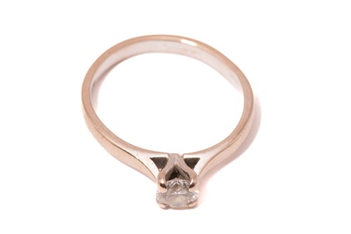 Lot 168 - A diamond solitaire ring in 18ct gold,...