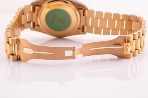 Lot 330 - A Rolex Daydate 18038 in 18ct yellow gold,...