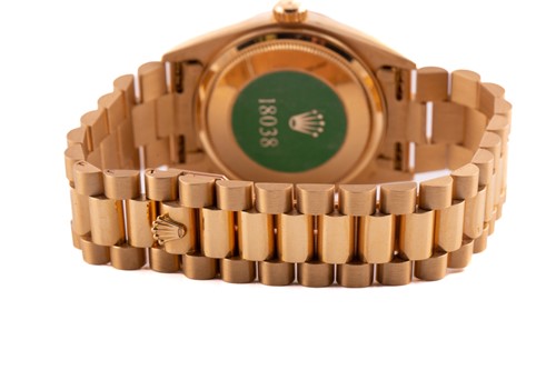 Lot 332 - An unworn Rolex Daydate 18038 in 18ct yellow...