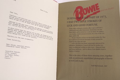 Lot 212 - MacCormack, Geoff: David Bowie, 'From Station...