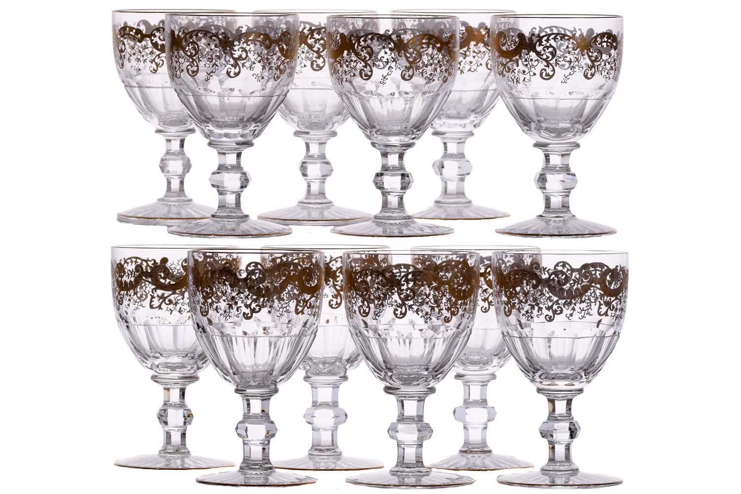 Lot 234 - Saint Louis: a set of six small Trianon...