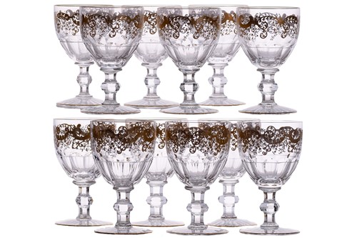 Lot 234 - Saint Louis: a set of six small Trianon...