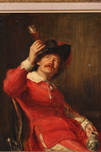 Lot 41 - 19th century school, portrait of a seated...