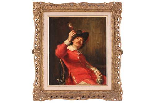 Lot 41 - 19th century school, portrait of a seated...