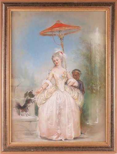 Lot 4 - 19th century school, a portrait of a finely...