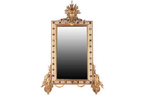 Lot 180 - An Edwardian gilt brass and "Jewelled" easel...