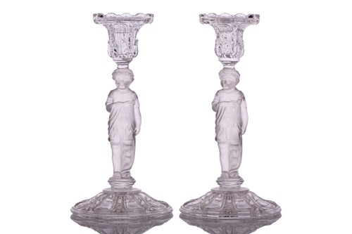 Lot 235 - Three pairs of 20th-century Baccarat part...