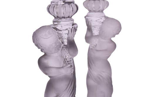 Lot 235 - Three pairs of 20th-century Baccarat part...