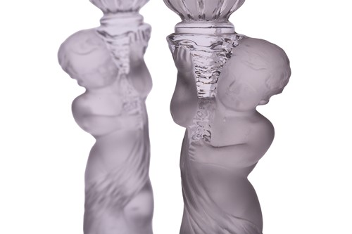 Lot 235 - Three pairs of 20th-century Baccarat part...