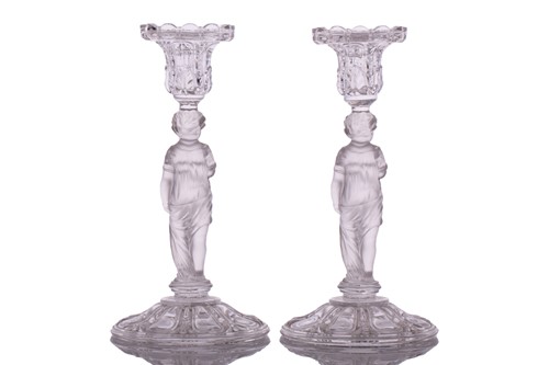 Lot 235 - Three pairs of 20th-century Baccarat part...