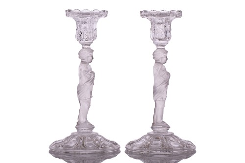 Lot 235 - Three pairs of 20th-century Baccarat part...