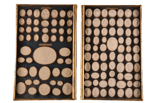 Lot 198 - Two gilt box framed arrangements of grand tour...