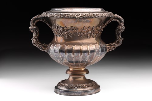 Lot 472 - A Victorian old Sheffield plated two-handled...
