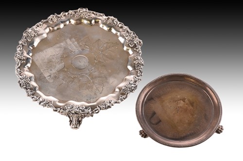 Lot 383 - A small Victorian silver salver, Sheffield...