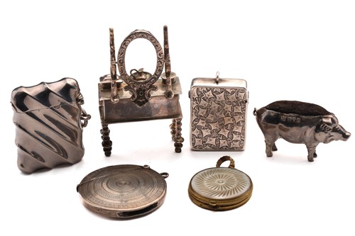 Lot 364 - An Edwardian pin cushion in the form of a pig;...