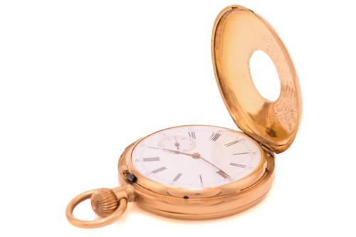 Lot 317 - An 18ct yellow gold Le Roy and Fils repeater...