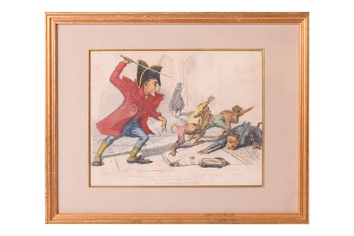 Lot 50 - A group of sixteen Georgian coloured...