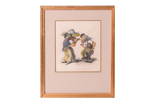 Lot 50 - A group of sixteen Georgian coloured...