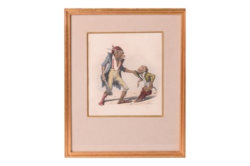 Lot 50 - A group of sixteen Georgian coloured...
