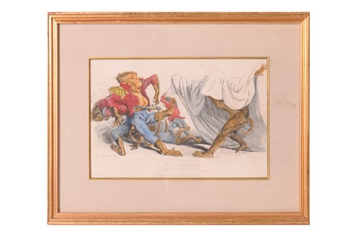 Lot 50 - A group of sixteen Georgian coloured...