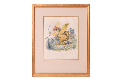 Lot 50 - A group of sixteen Georgian coloured...