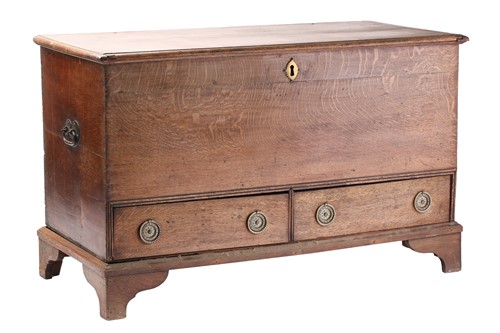 Lot 151 - A late 18th-century mule chest with a hinged...
