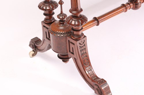 Lot 120 - A Victorian rectangular figured burr walnut...