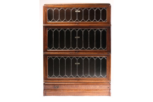 Lot 123 - A pair of Globe Wernicke four-section modular...