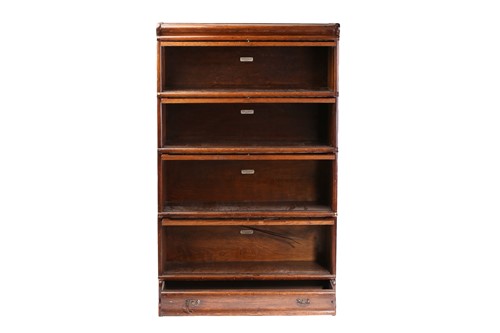 Lot 123 - A pair of Globe Wernicke four-section modular...