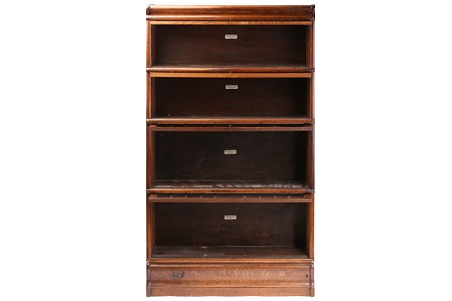 Lot 123 - A pair of Globe Wernicke four-section modular...