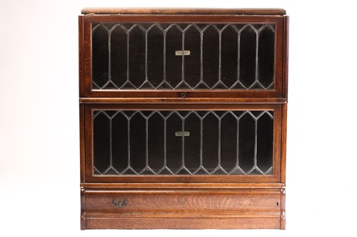 Lot 123 - A pair of Globe Wernicke four-section modular...