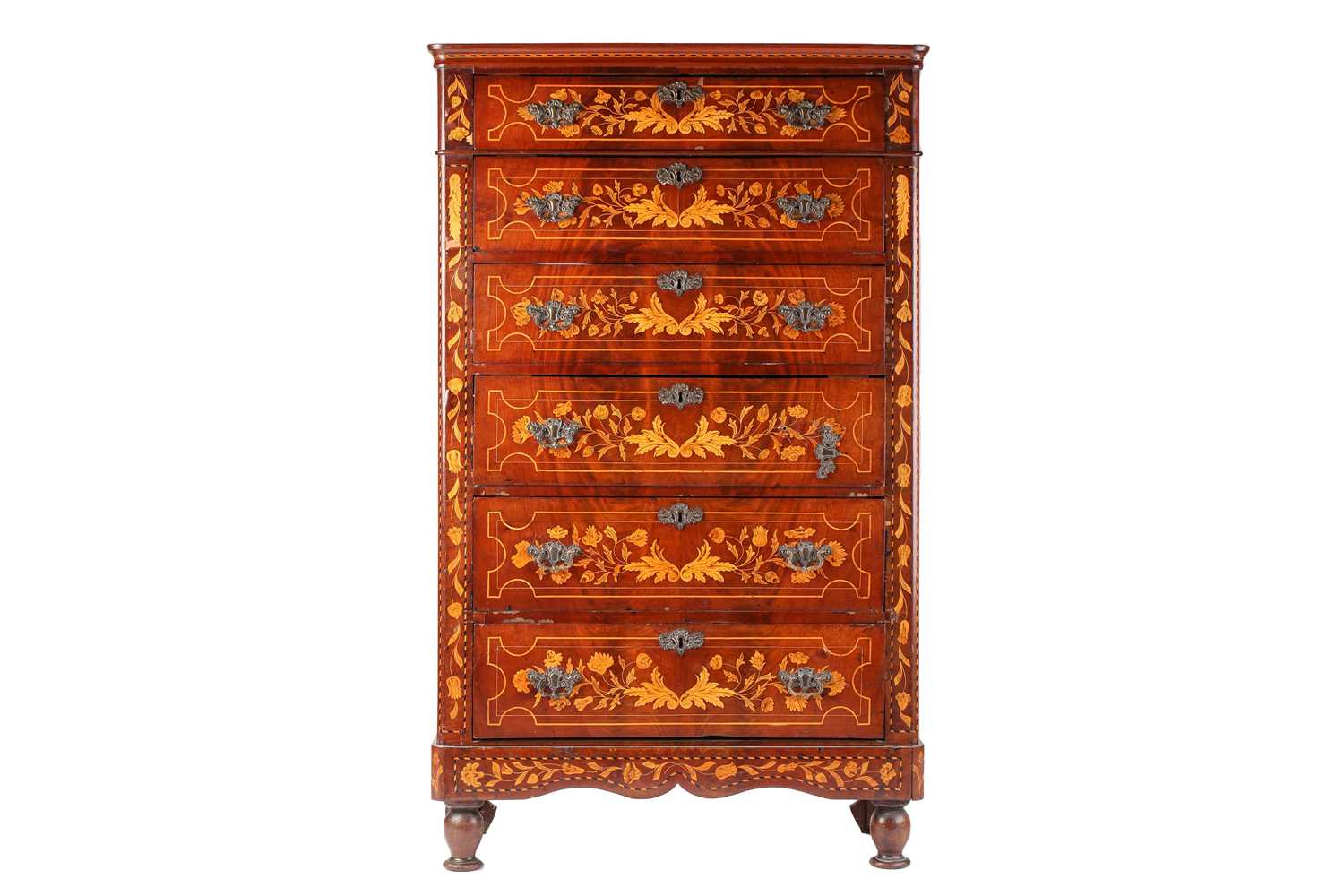 Lot 155 - An early 19th-century Dutch marquetry inlaid...