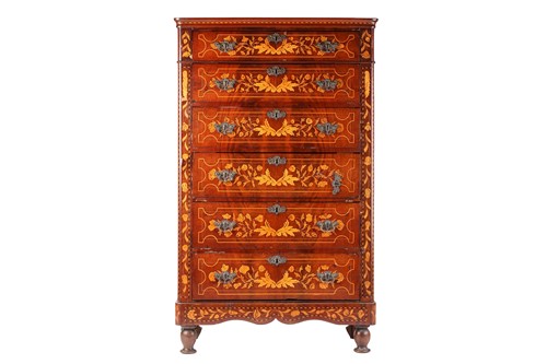 Lot 155 - An early 19th-century Dutch marquetry inlaid...