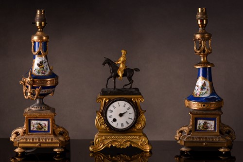 Lot 171 - A small french Napoleon III patinated bronze...