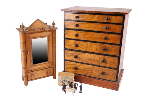 Lot 194 - An Aesthetic Movement period faux bamboo and...