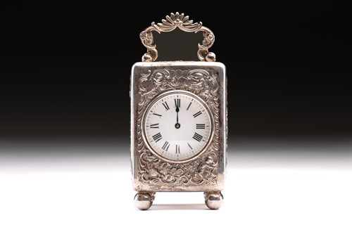 Lot 410 - A late Victorian small silver-mounted carriage...